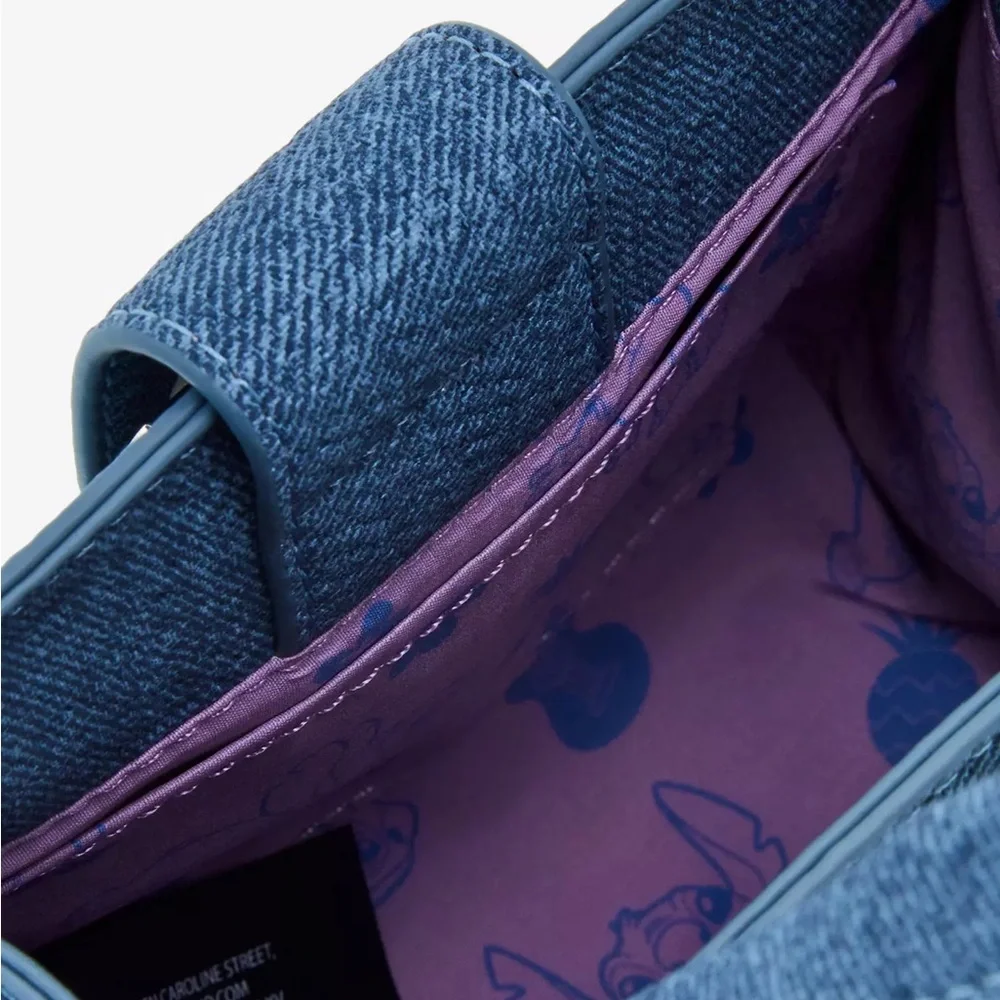 Loungefly Disney Lilo & Stitch Denim Stitch Crossbody Bag NWT - Picture 4 of 4